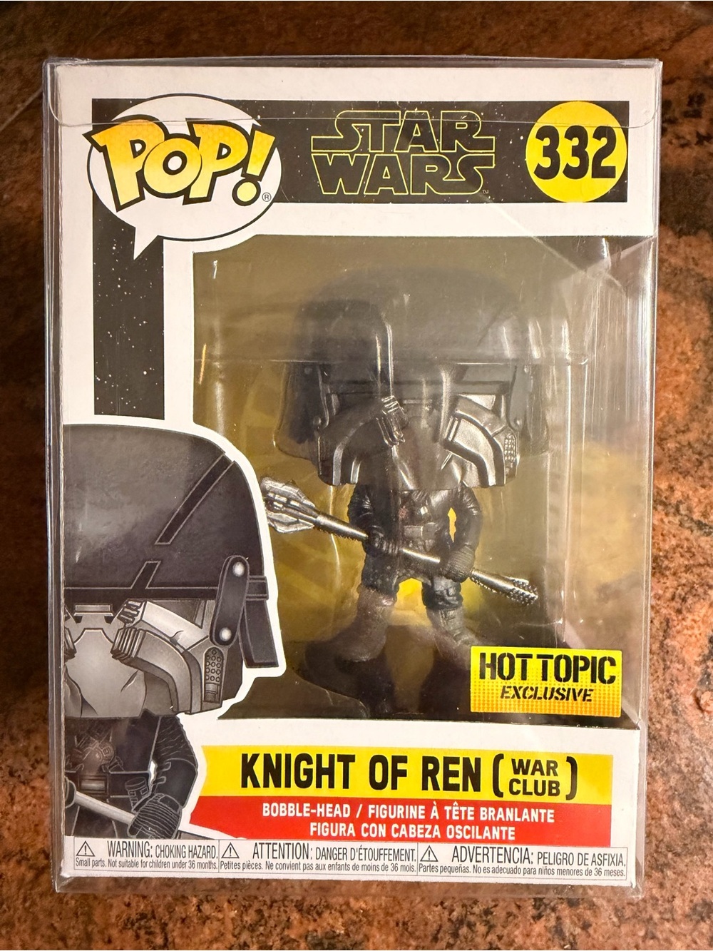 Funko Star Wars Pop! #332 Back Box Art – Black, Red, Yellow